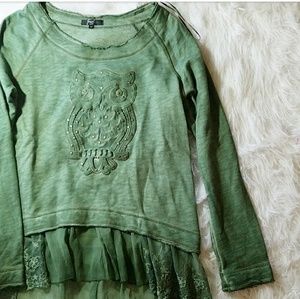 Sweater with Ruffles & Lace on Bottom